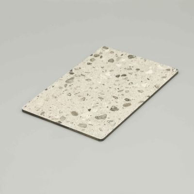 Szczotkowana dekoracja Marmur Acp Blach Biały Terrazzo Aluminiowy Panel Kompozytowy Obłoki ścienne