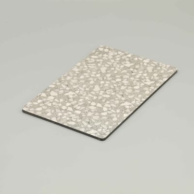 4 mm Szary PVDF pokryty marmurem ACP - A2 Panel kompozytowy z aluminium odpornego na ogień