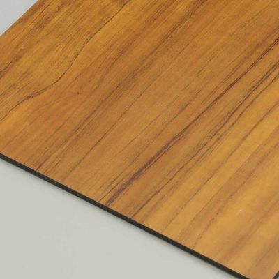 Teak Aluminium Alloy Wooden Finish Acp Sheets 0,3CM Aluminium Pvdf Coating