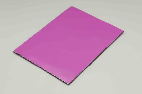 Fioletowy aluminiowy panel kompozytowy 2440mm zewnętrzna ściana Acm zewnętrzne panele anty-statyczne