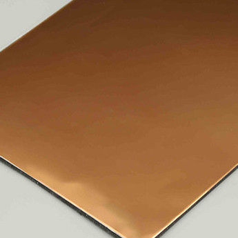 4mm Szampański Lustrzany Panel Kompozytowy Aluminiowy 1220x2440mm do Okładzin Ściennych Wewnętrznych