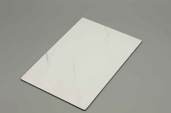 Marmurowy typ JAZZ BIAŁY Panel zewnętrzny Acp Sheet Customized 3mm 4mm grubość Acp Cladding For Houses / Building Aluminium Skin 0.18mm