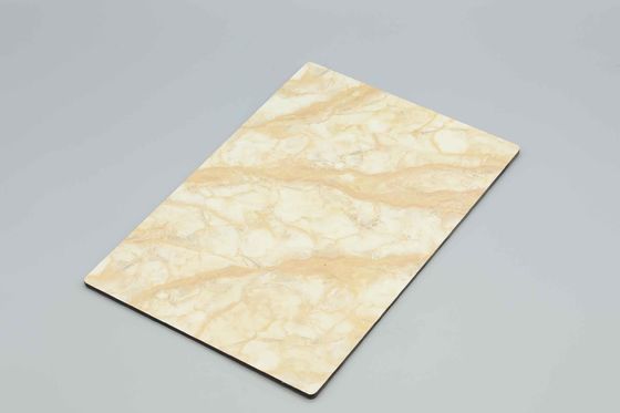 Panel kompozytowy z białego marmuru i aluminium pokryty PVDF | Arkusz ACP o grubości 3 mm-4 mm do okładzin ściennych