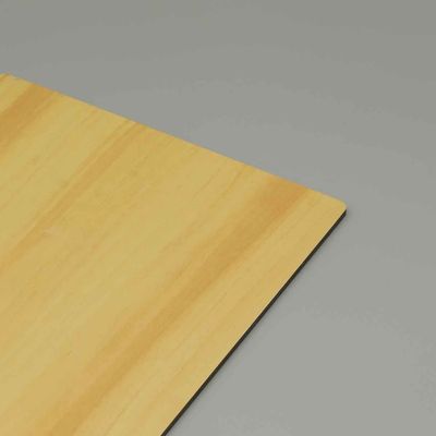 4mm Żółty panel kompozytowy z drewna orzechowego o ziarnie, ognioodporny, aluminiowy, do okładzin zewnętrznych