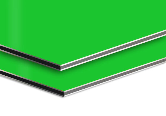 4mm Apple Green PVDF Aluminium Composite Panel. 1,22m szerokości ognioodporna arkusz ACP dla zewnętrznych ścian zasłonowych